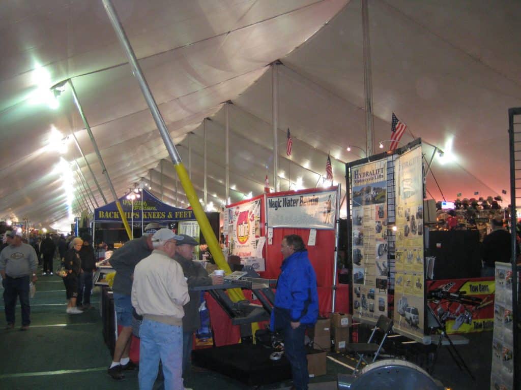 The RV Show under the "big tent" at Tyson Wells