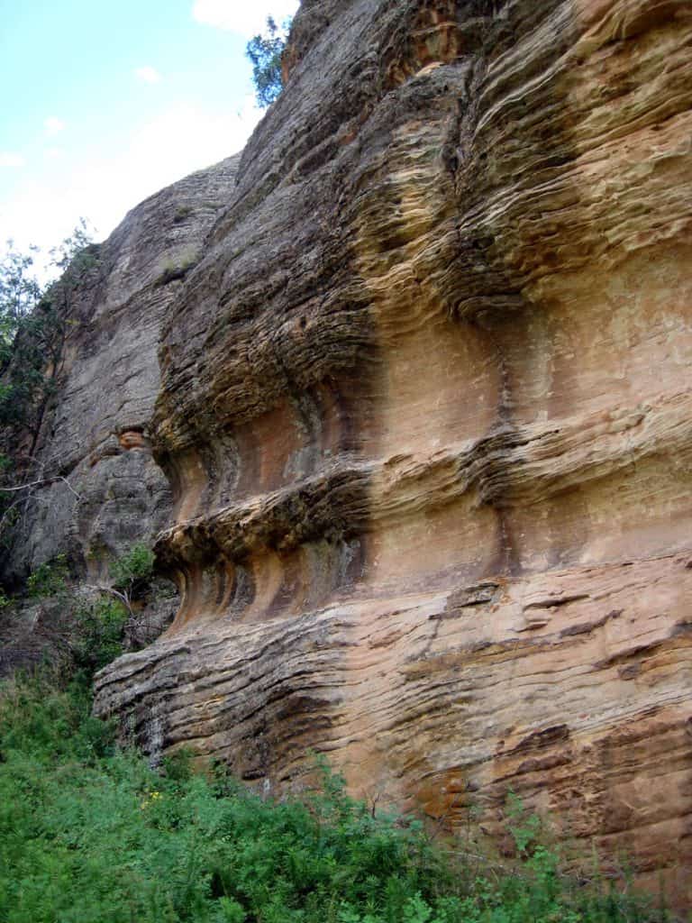 Coconino Sandstone layer at Walnut Canyon National Monument
