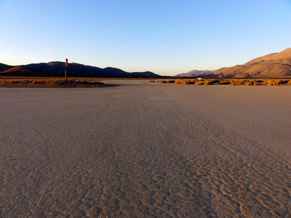 Dry lake bed next to Fossil Falls Recreation Area