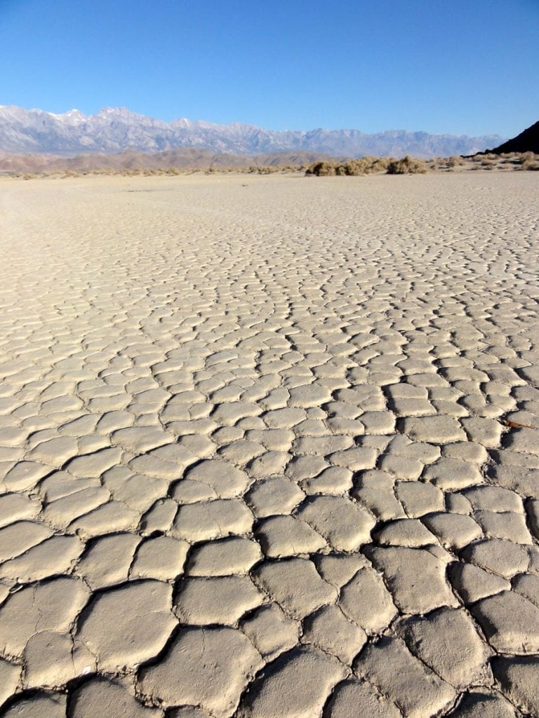 Dry lake below Haystack Mountain