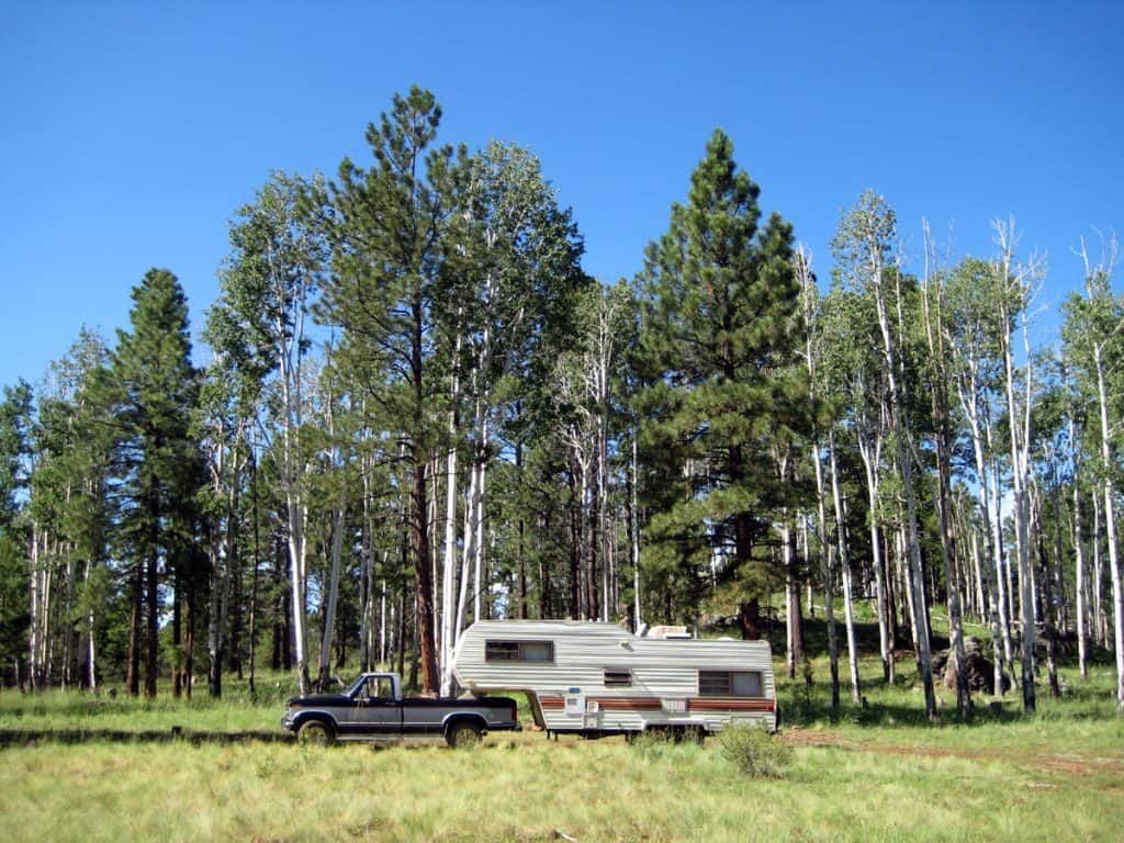 RV camping southeast of Kendrick Mountain