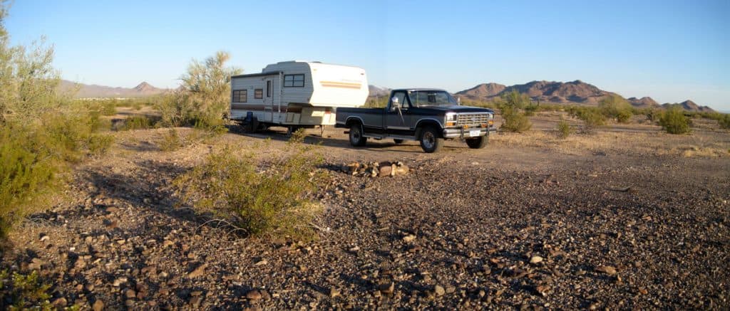 RV camping at the La Posa Tyson Wash LTVA