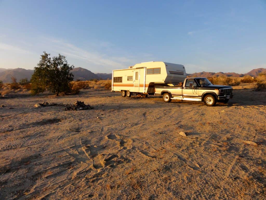 RV camping just south of Joshua Tree National Park