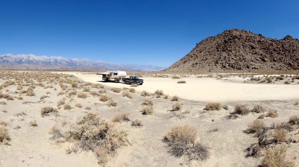 RV camping next to Haystack Mountain