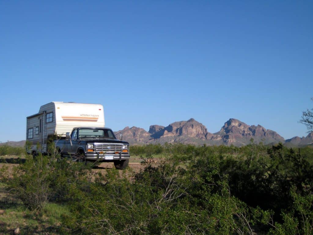 RV boondocking on the southeast side of Saddle Mountain