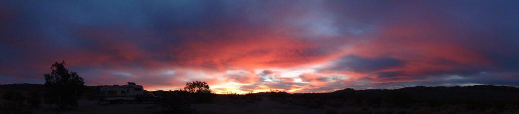 Sunrise while camping next to Joshua Tree National Park