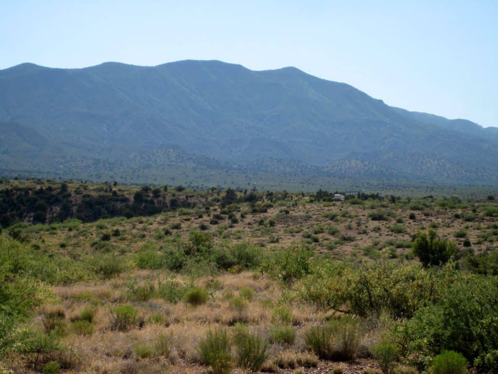 RV camping below the Black Hills in the Prescott National Forest, Arizona