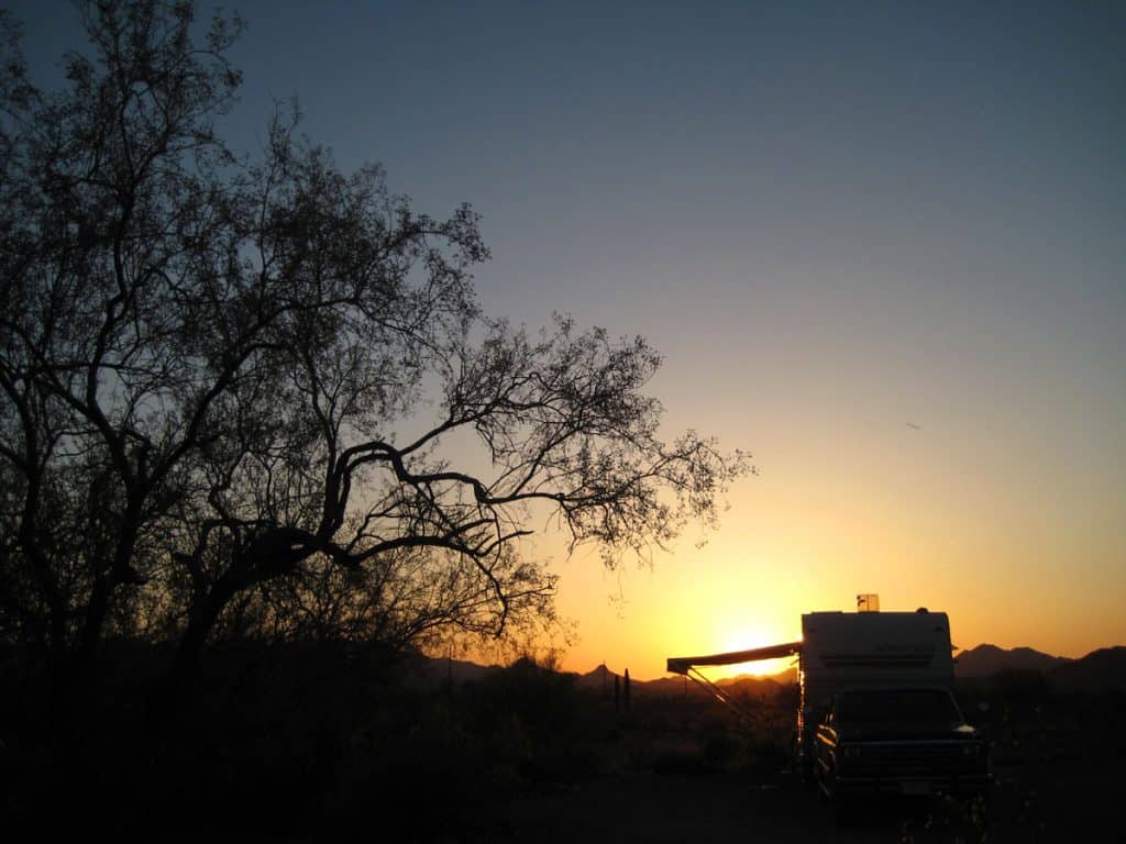 Camping at the La Posa Tyson Wash LTVA