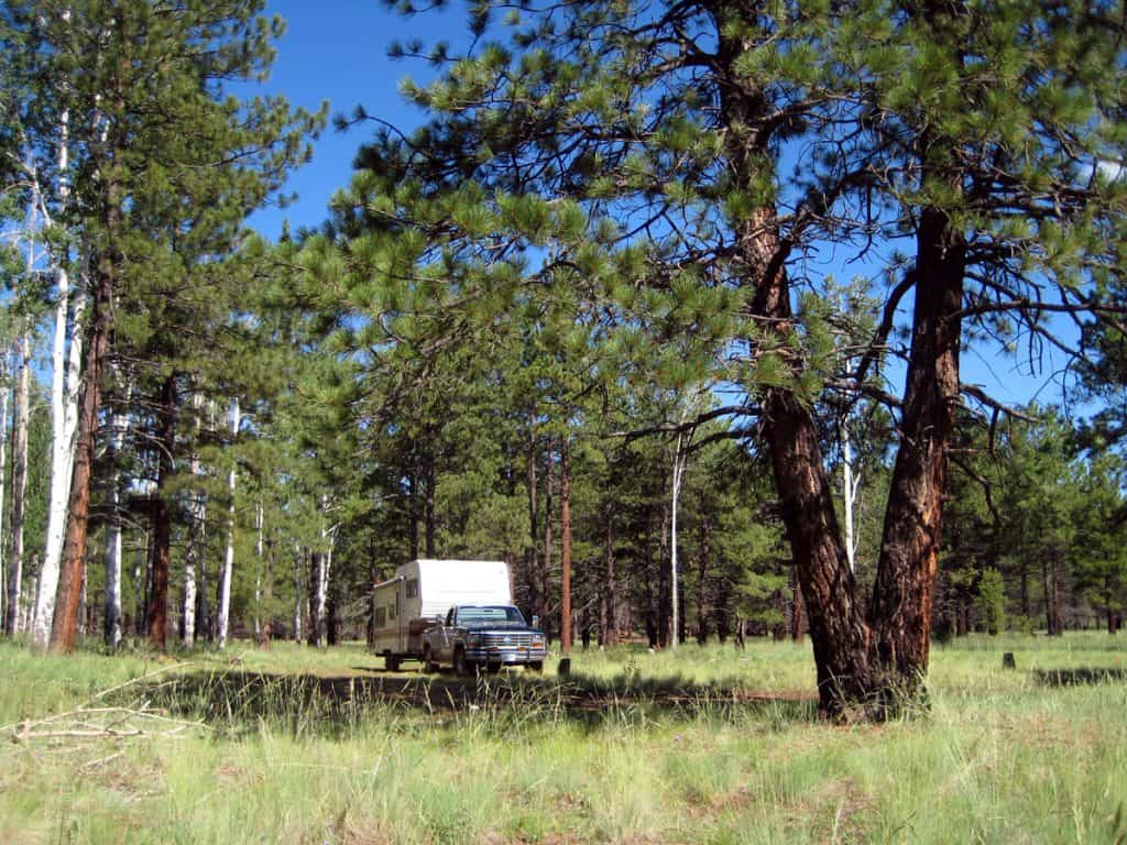 RV camping near Kendrick Mountain, Arizona