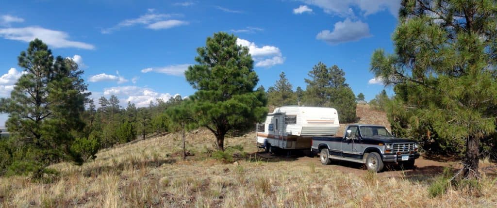 RV camping at San Francisco Mountain, Arizona
