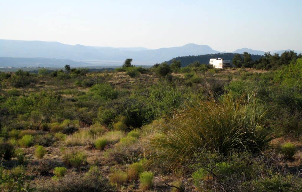Camping with a view of the Verde Valley, Arizona