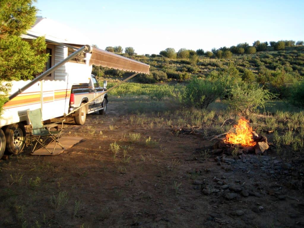 Camping near Sedona, Arizona
